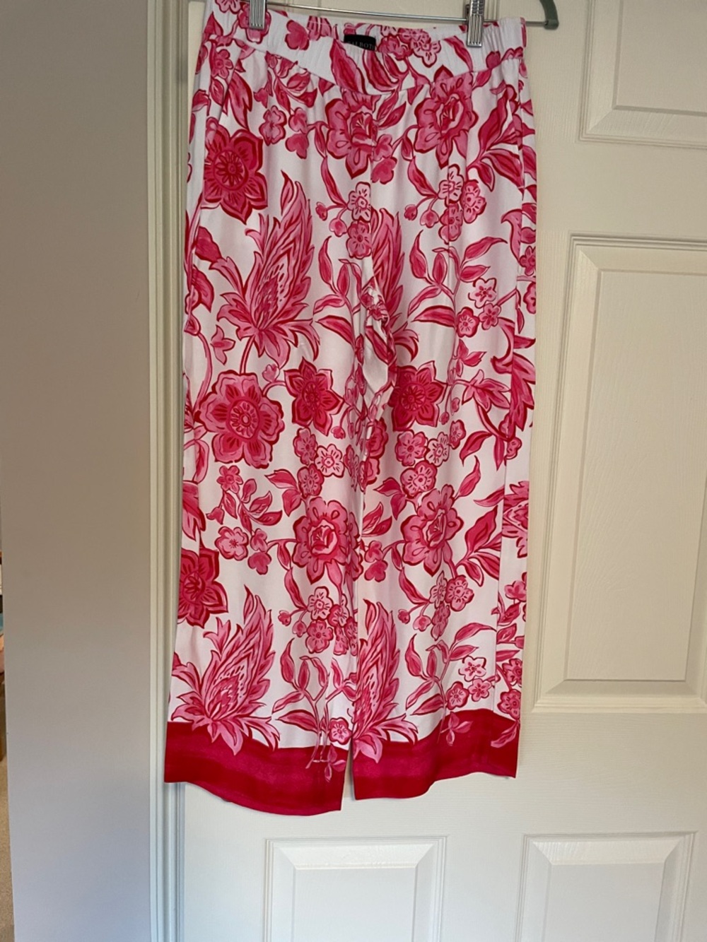 Pink Floral Wide-Leg Lounge Pants
